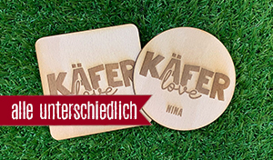 Käfer Love - Jeder Bierdeckel ein anderer Name